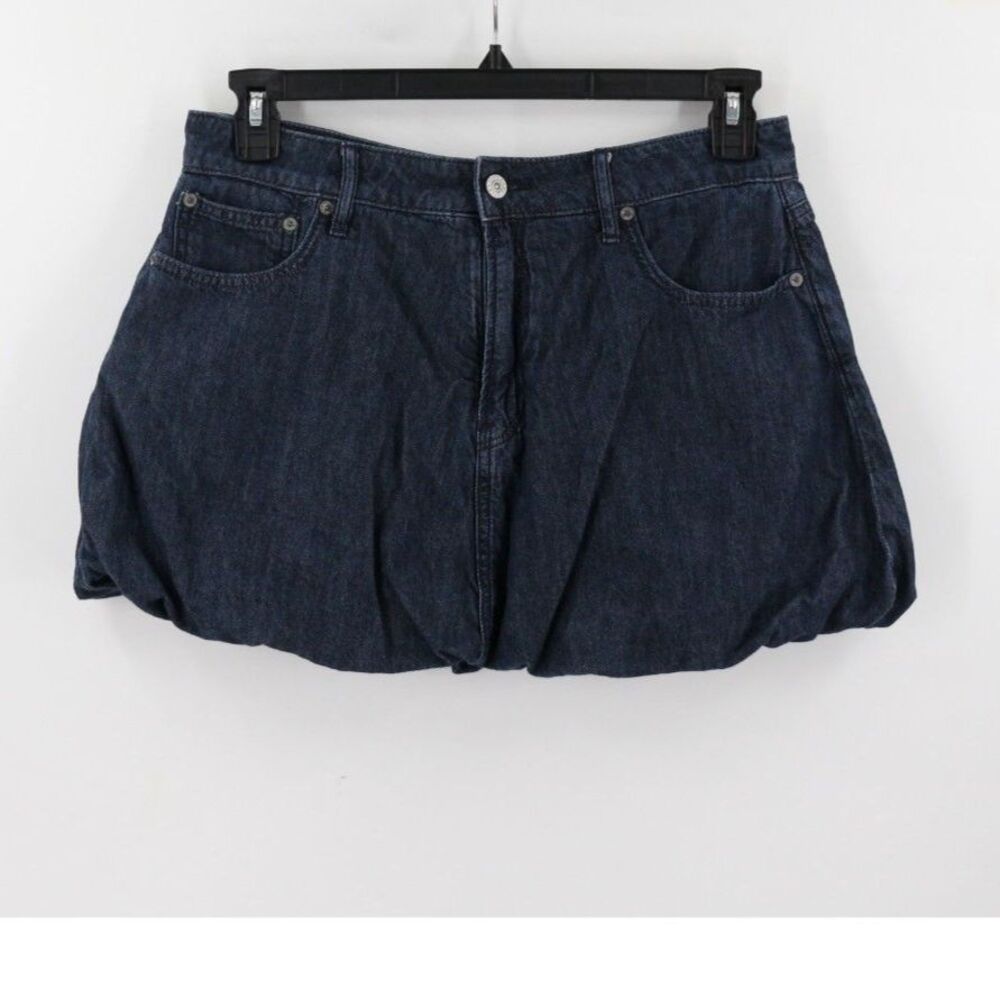 American Eagle Womens Denim Bubble Skort Size 8 Blue